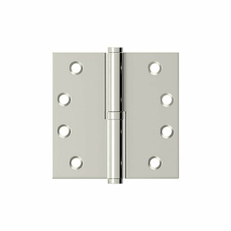 DELTANA Right Hand 4in x 4in Square Lift-Off Hinge Bright Nickel Finish DSBLO414RH